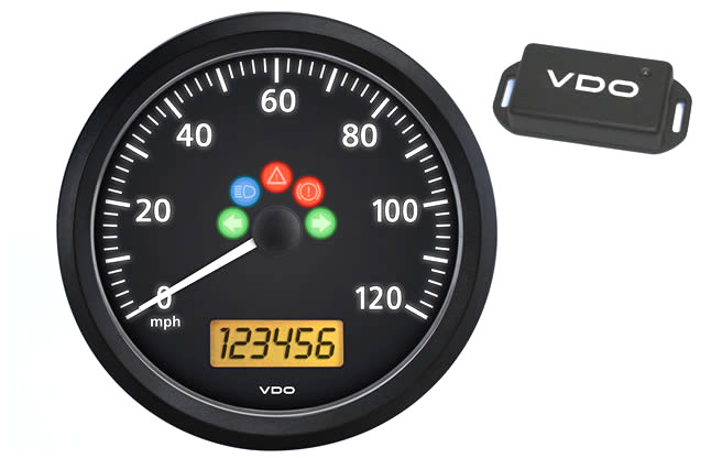 ViewLine Black 120 MPH Speedometer with GPS Speed Sender